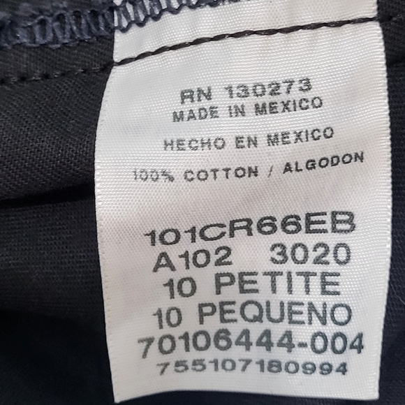 Chic Black Twill Pull-On Petite Pants Size 10P NWOT - Picture 4 of 7